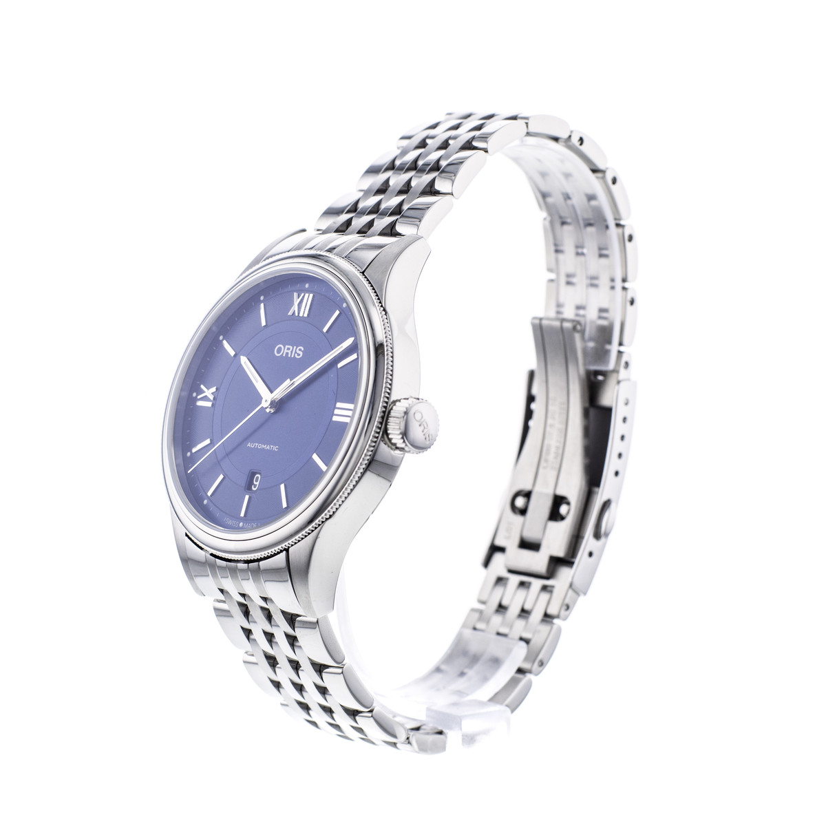 Montre d'occasion ORIS Classic Date homme automatique bracelet acier - vue D2