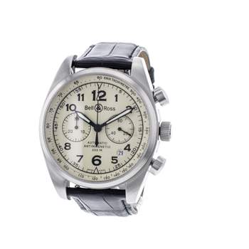 Montre d'occasion BELL & ROSS Vintage 126XL homme automatique bracelet cuir cresus