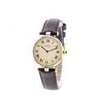 Montre d'occasion CARTIER Must Vendôme femme quartz bracelet cuir cresus - vue 4