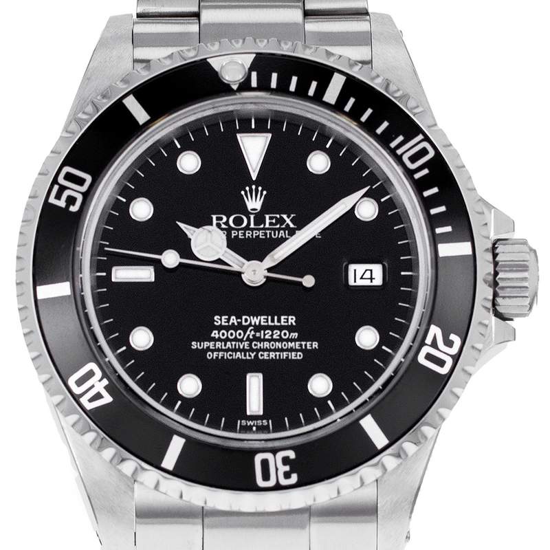 Montre d'occasion ROLEX Sea-Dweller homme mouvement automatique certifié (cosc) bracelet acier - vue D1