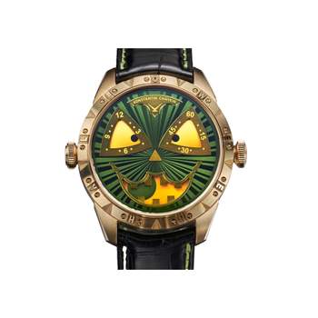 Montre d'occasion KONSTANTIN CHAYKIN Joker Halloween homme automatique bracelet cuir d'origine