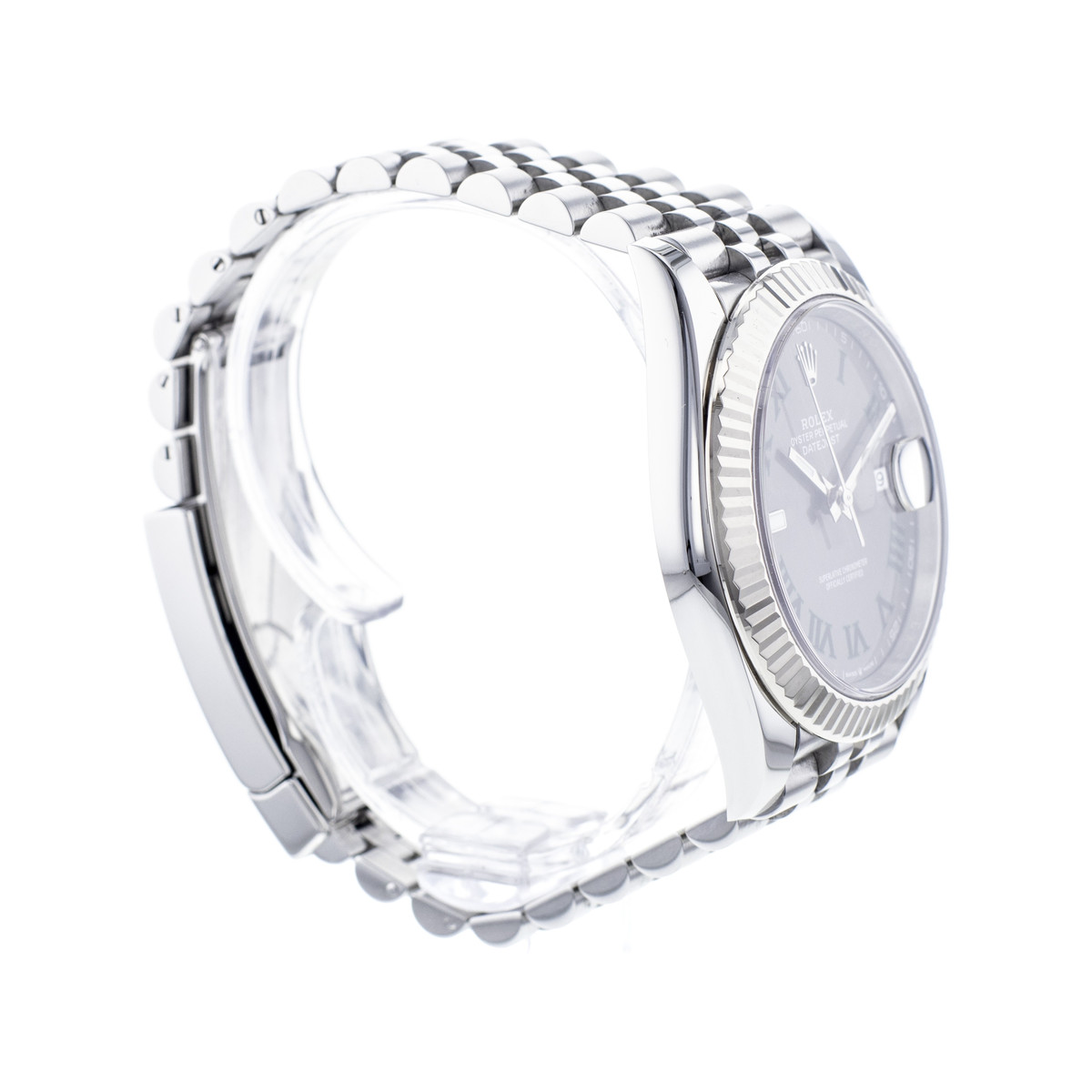 Montre d'occasion ROLEX DateJust Wimbledon homme mouvement automatique certifié (cosc) bracelet acier - vue 2