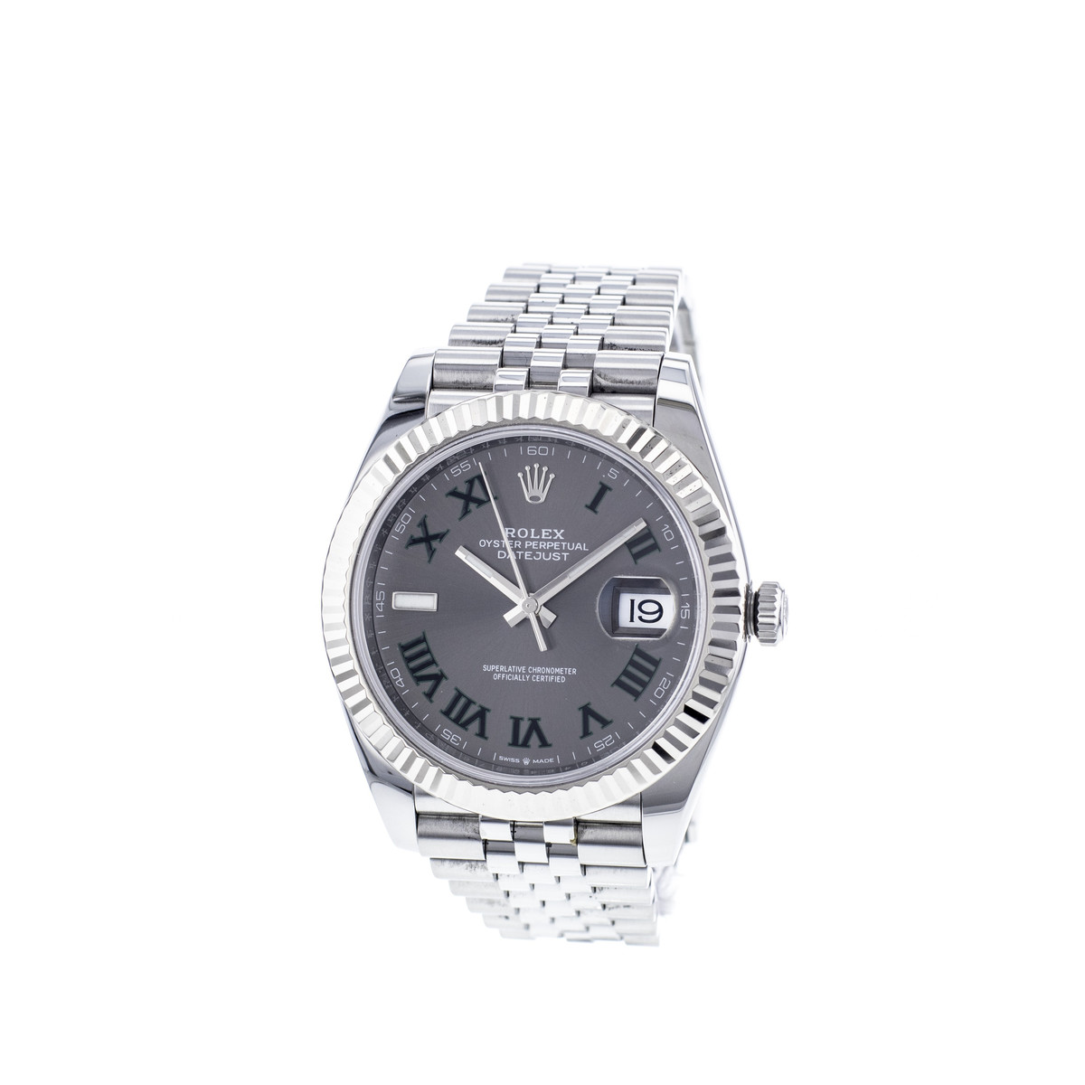 Montre d'occasion ROLEX DateJust Wimbledon homme mouvement automatique certifié (cosc) bracelet acier - vue 4