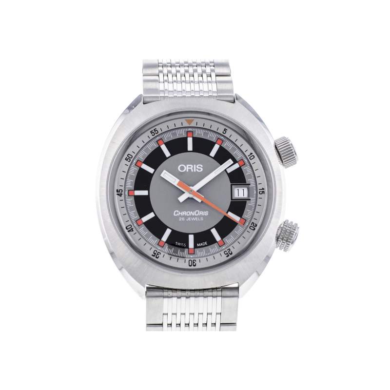 Montre d'occasion ORIS Chronoris Date homme automatique bracelet acier - vue 1