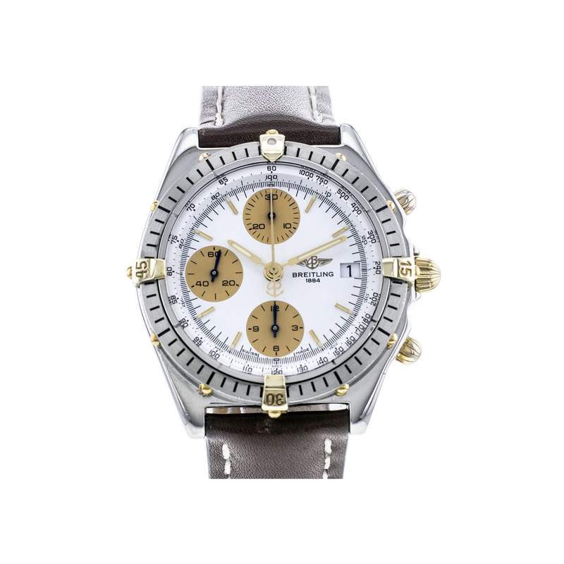 Montre d'occasion BREITLING Chronomat homme automatique bracelet cuir d'origine - vue 1
