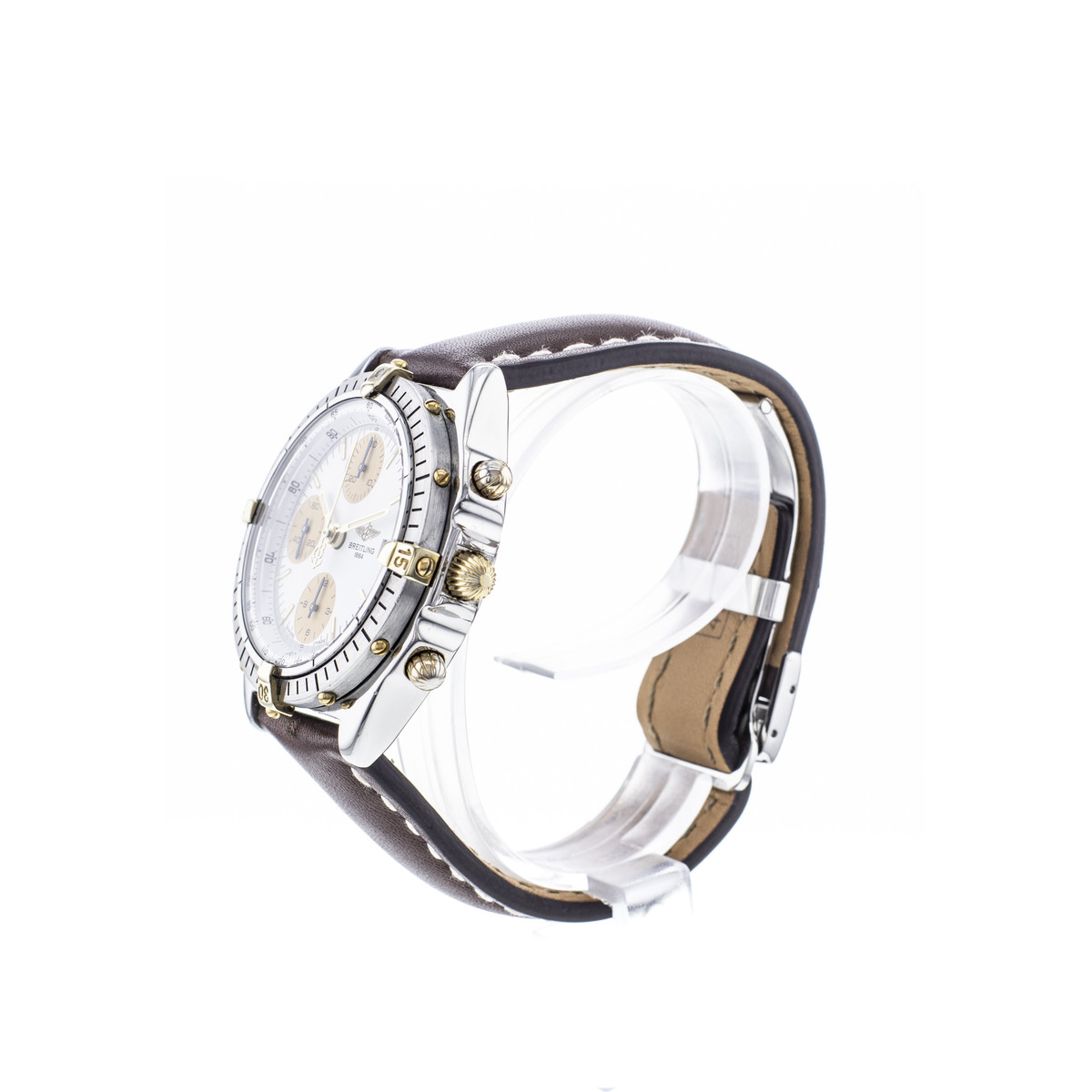 Montre d'occasion BREITLING Chronomat homme automatique bracelet cuir d'origine - vue D2