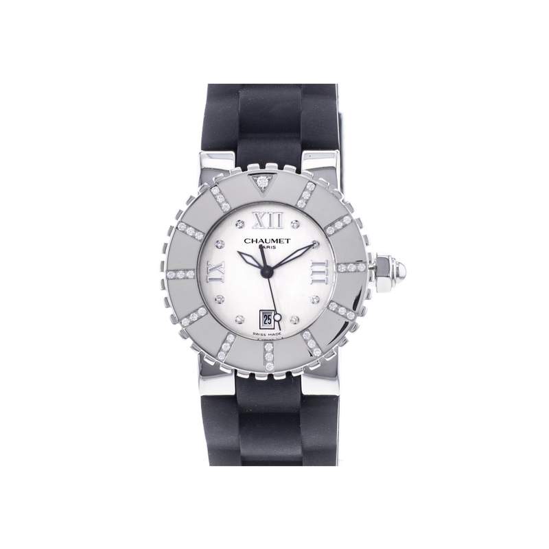 Montre d'occasion CHAUMET Class One Diamants femme quartz bracelet caoutchouc - vue 1