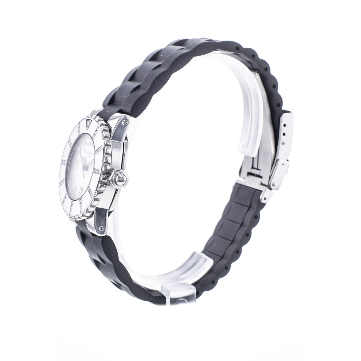 Montre d'occasion CHAUMET Class One Diamants femme quartz bracelet caoutchouc - vue D2