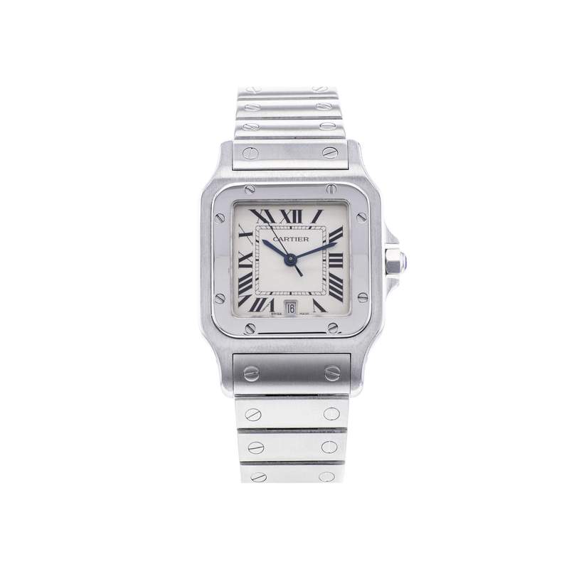 Montre d'occasion CARTIER Santos Galbée mixte quartz bracelet acier - vue 1