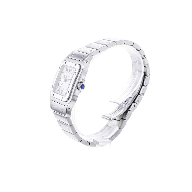 Montre d'occasion CARTIER Santos Galbée mixte quartz bracelet acier - vue D2