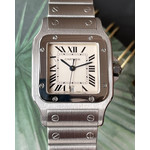 Montre d'occasion CARTIER Santos Galbée mixte quartz bracelet acier - vue D3