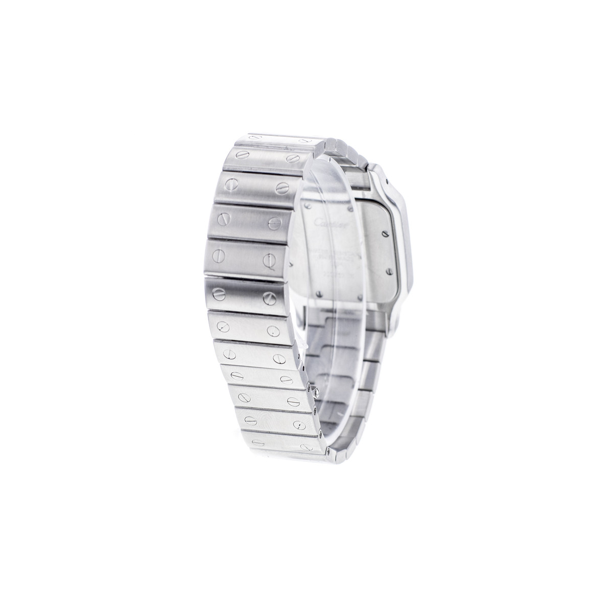 Montre d'occasion CARTIER Santos Galbée mixte quartz bracelet acier - vue D5