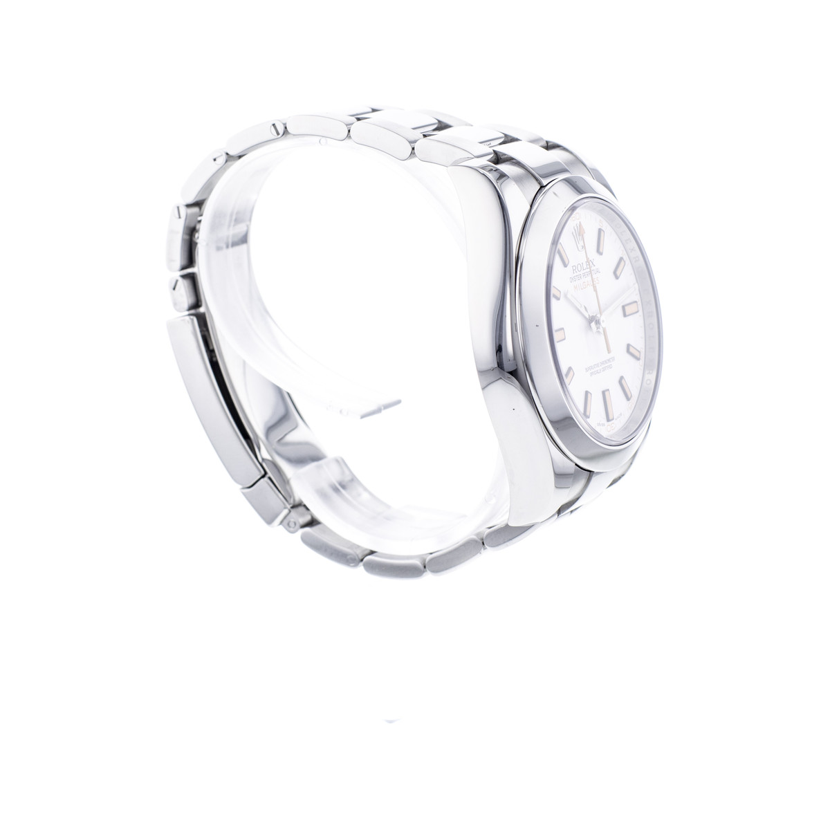 Montre d'occasion ROLEX Milgauss homme mouvement automatique certifié (cosc) bracelet acier - vue 2