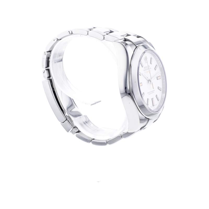 Montre d'occasion ROLEX Milgauss homme mouvement automatique certifié (cosc) bracelet acier - vue 2