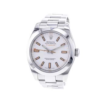 Montre d'occasion ROLEX Milgauss homme mouvement automatique certifié (cosc) bracelet acier