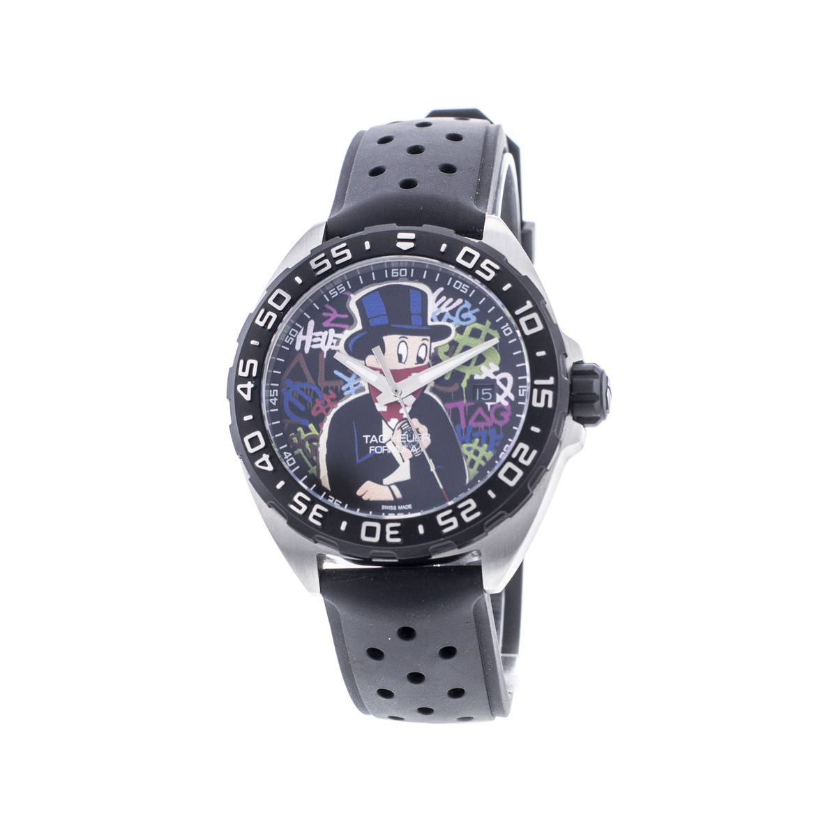 Montre d'occasion TAG HEUER Formula 1 Alec Monopoly homme quartz bracelet caoutchouc - vue 4