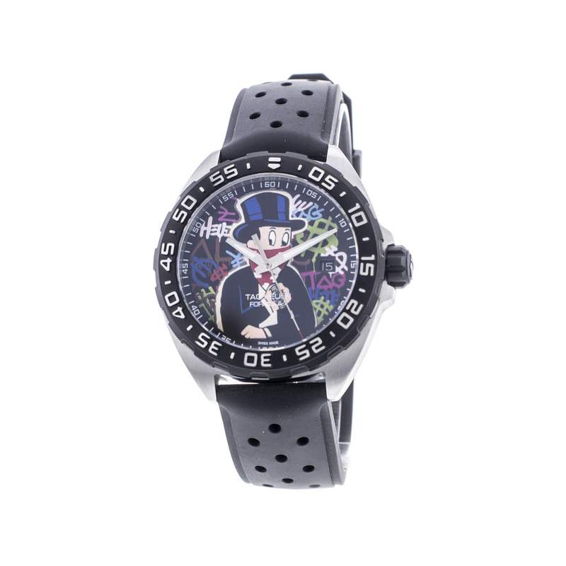 Montre d'occasion TAG HEUER Formula 1 Alec Monopoly homme quartz bracelet caoutchouc - vue 4