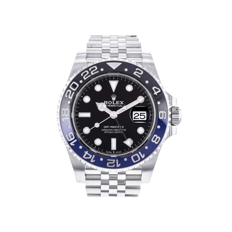 Montre d'occasion ROLEX GMT-Master II Batman homme mouvement automatique certifié (cosc) bracelet acier - vue 1