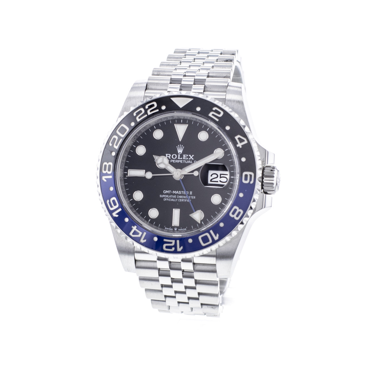 Montre d'occasion ROLEX GMT-Master II Batman homme mouvement automatique certifié (cosc) bracelet acier - vue 4