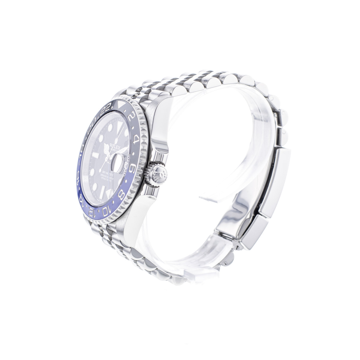 Montre d'occasion ROLEX GMT-Master II Batman homme mouvement automatique certifié (cosc) bracelet acier - vue D2