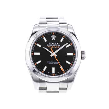 Montre d'occasion ROLEX Milgauss homme mouvement automatique certifié (cosc) bracelet acier