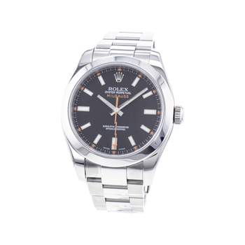 Montre d'occasion ROLEX Milgauss homme mouvement automatique certifié (cosc) bracelet acier