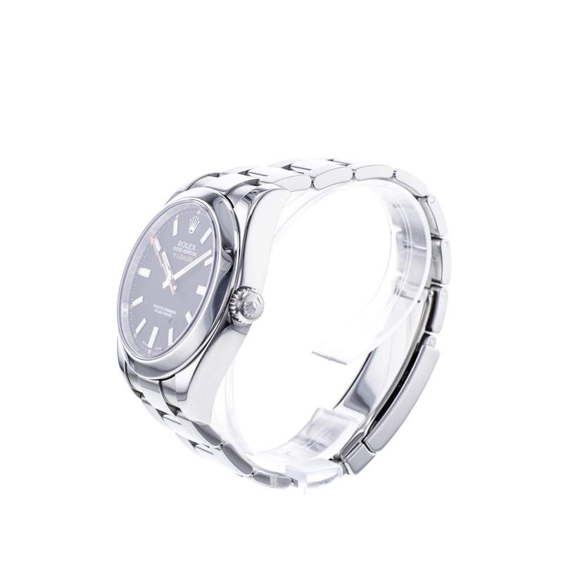 Montre d'occasion ROLEX Milgauss homme mouvement automatique certifié (cosc) bracelet acier - vue D2