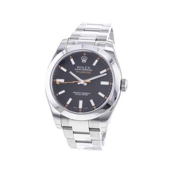 Montre d'occasion ROLEX Milgauss homme mouvement automatique certifié (cosc) bracelet acier