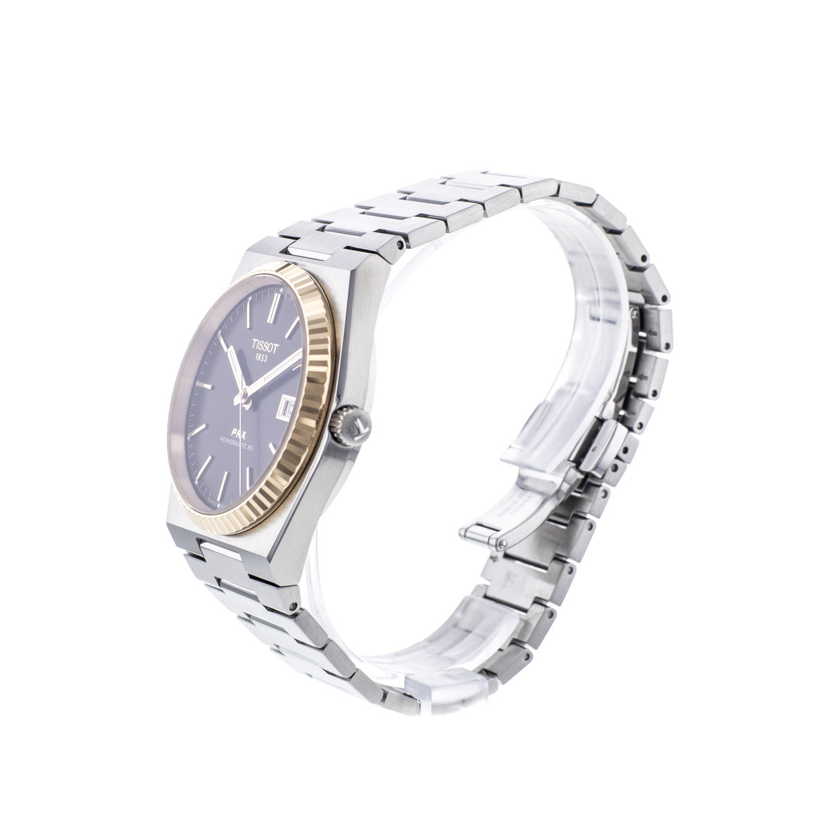 Montre d'occasion TISSOT PRX Powermatic 80 homme automatique bracelet acier - vue D2