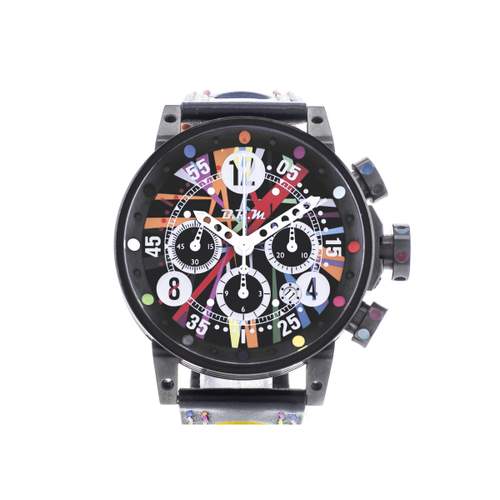 Montre d'occasion BRM V12-44 Art Car homme automatique bracelet cuir d'origine