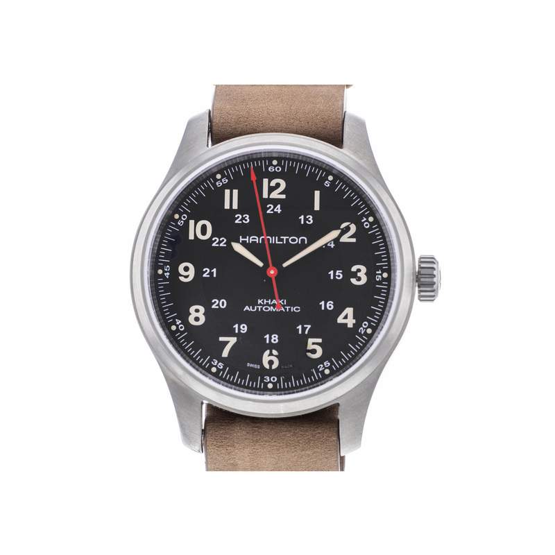 Montre d'occasion HAMILTON Khaki Field Titanium Far Cry 6 homme automatique bracelet cuir d'origine - vue 1