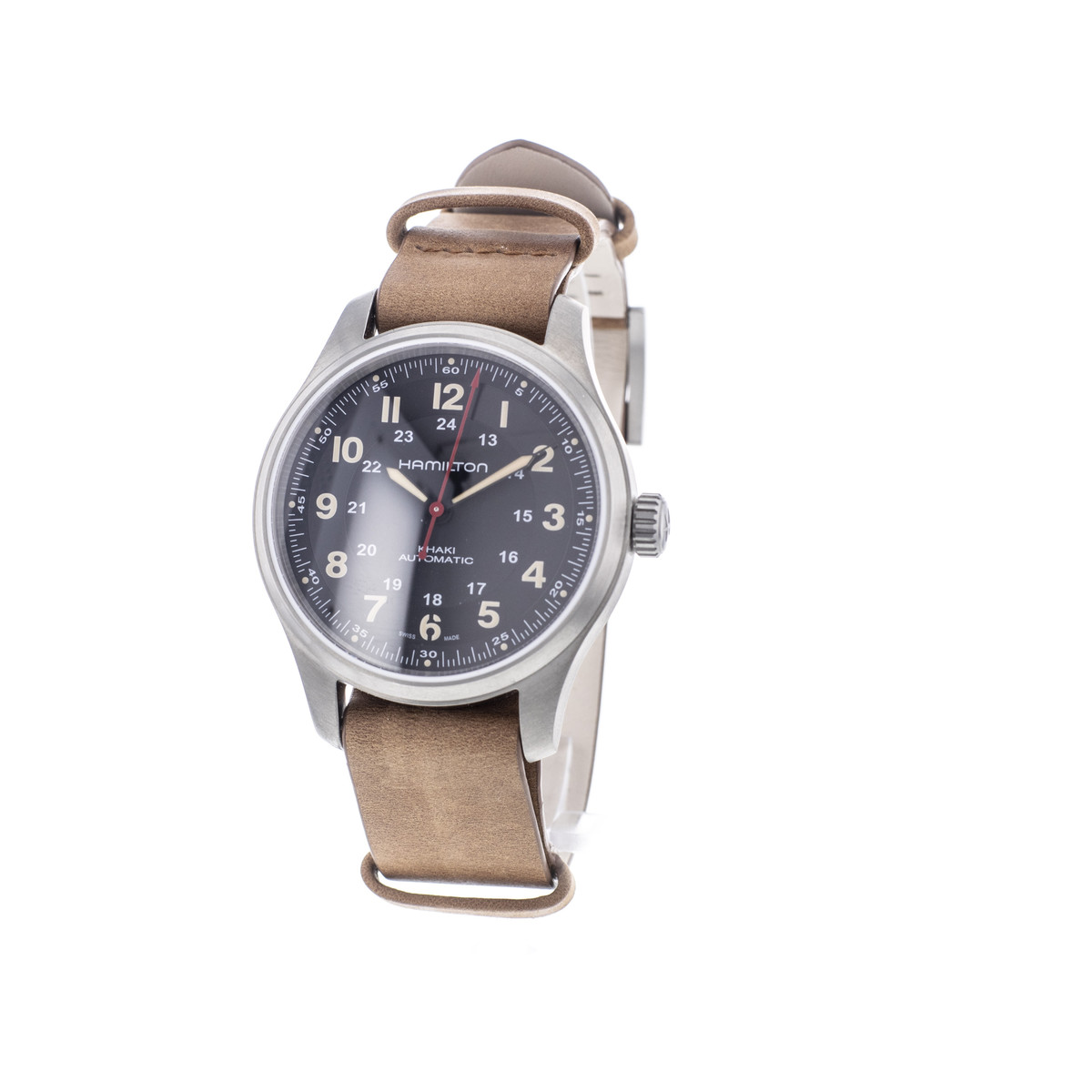 Montre d'occasion HAMILTON Khaki Field Titanium Far Cry 6 homme automatique bracelet cuir d'origine - vue 4