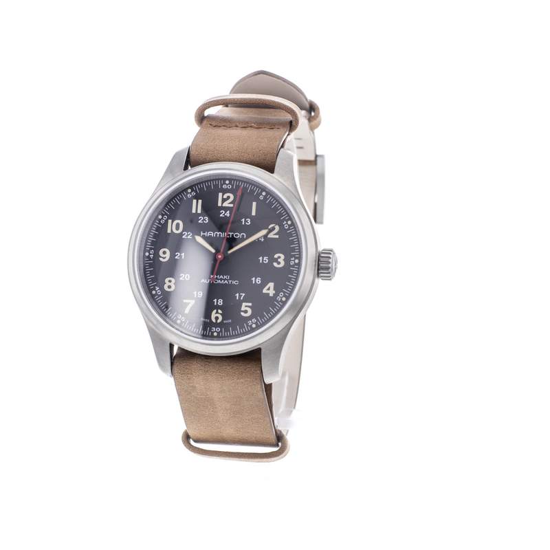 Montre d'occasion HAMILTON Khaki Field Titanium Far Cry 6 homme automatique bracelet cuir d'origine - vue 4