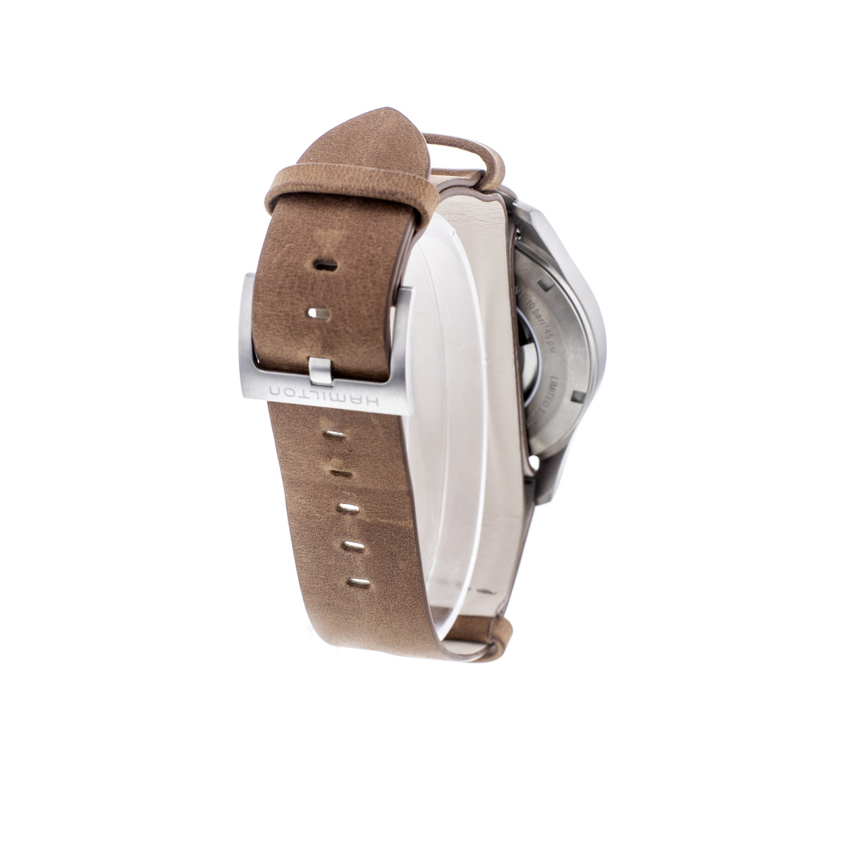 Montre d'occasion HAMILTON Khaki Field Titanium Far Cry 6 homme automatique bracelet cuir d'origine - vue D4