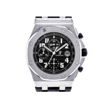 Montre d'occasion AUDEMARS PIGUET Royal Oak Offshore homme automatique bracelet cuir d'origine