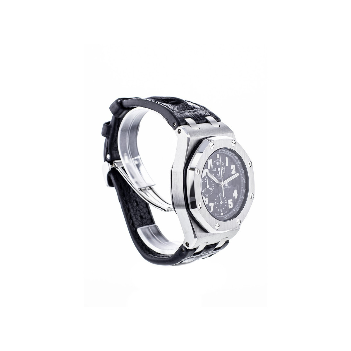 Montre d'occasion AUDEMARS PIGUET Royal Oak Offshore homme automatique bracelet cuir d'origine - vue 2