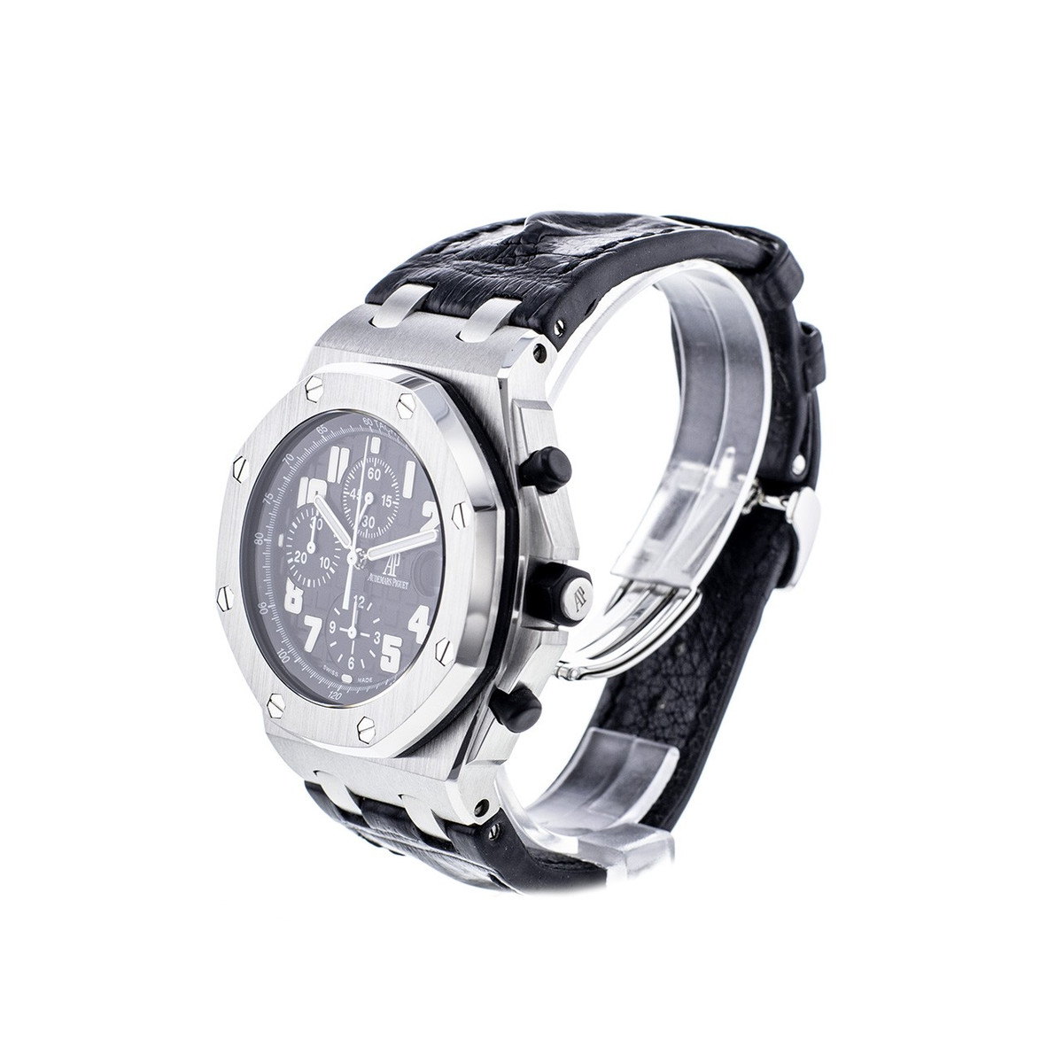 Montre d'occasion AUDEMARS PIGUET Royal Oak Offshore homme automatique bracelet cuir d'origine - vue D2