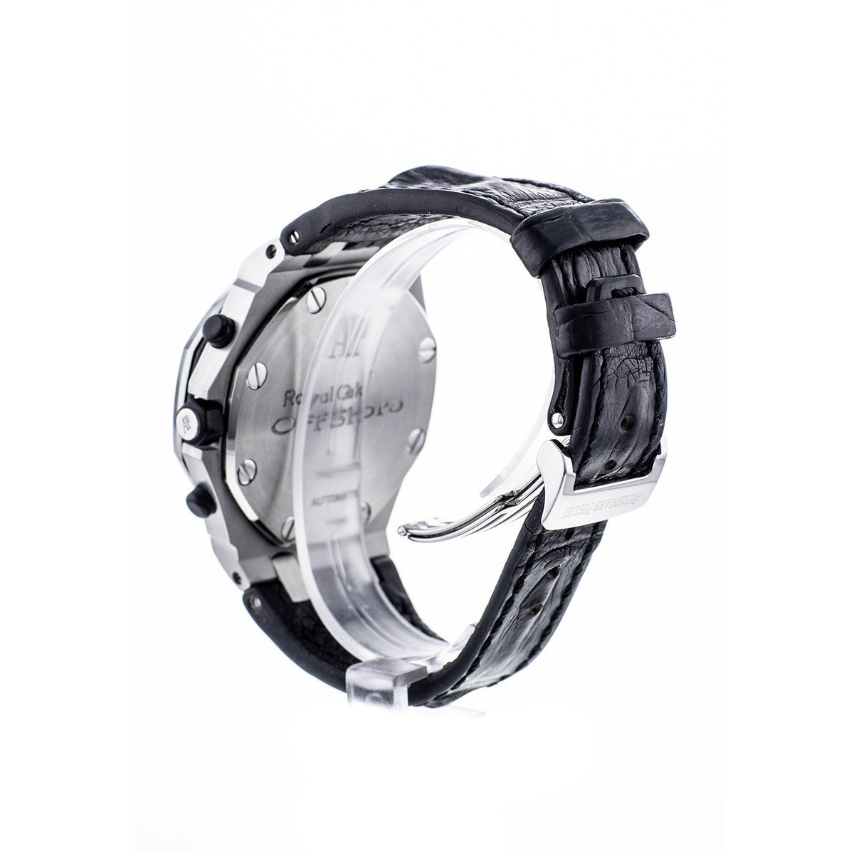 Montre d'occasion AUDEMARS PIGUET Royal Oak Offshore homme automatique bracelet cuir d'origine - vue D5