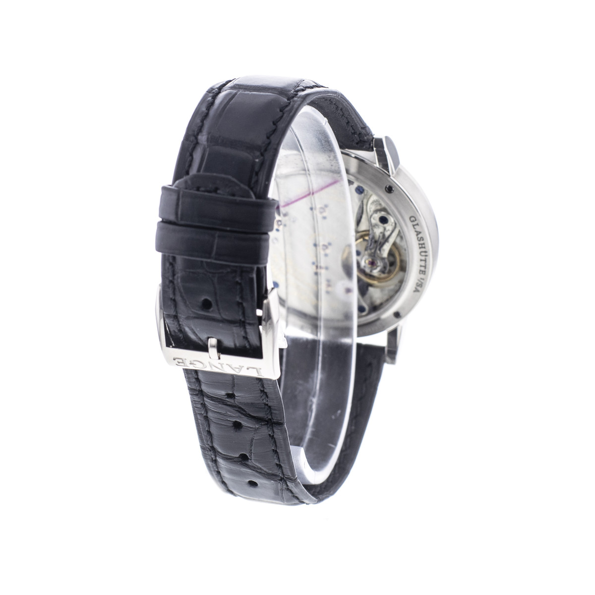 Montre d'occasion A. LANGE & SOHNE 1815 homme mécanique bracelet cuir d'origine - vue D4