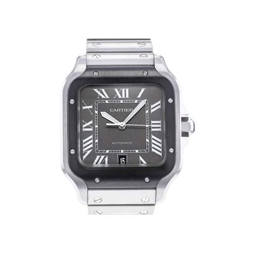 Montre d'occasion CARTIER Santos homme automatique bracelet acier