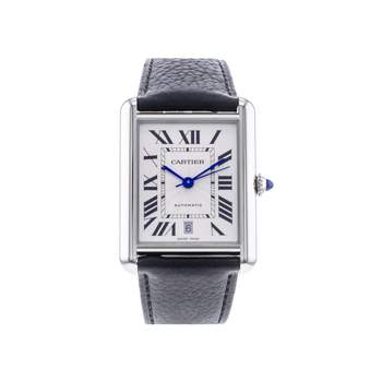 Montre d'occasion CARTIER Tank Must XL homme automatique bracelet cuir d'origine