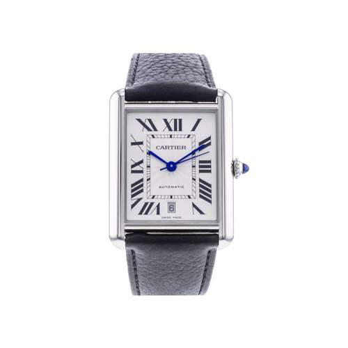 Montre d'occasion CARTIER Tank Must XL homme automatique bracelet cuir d'origine