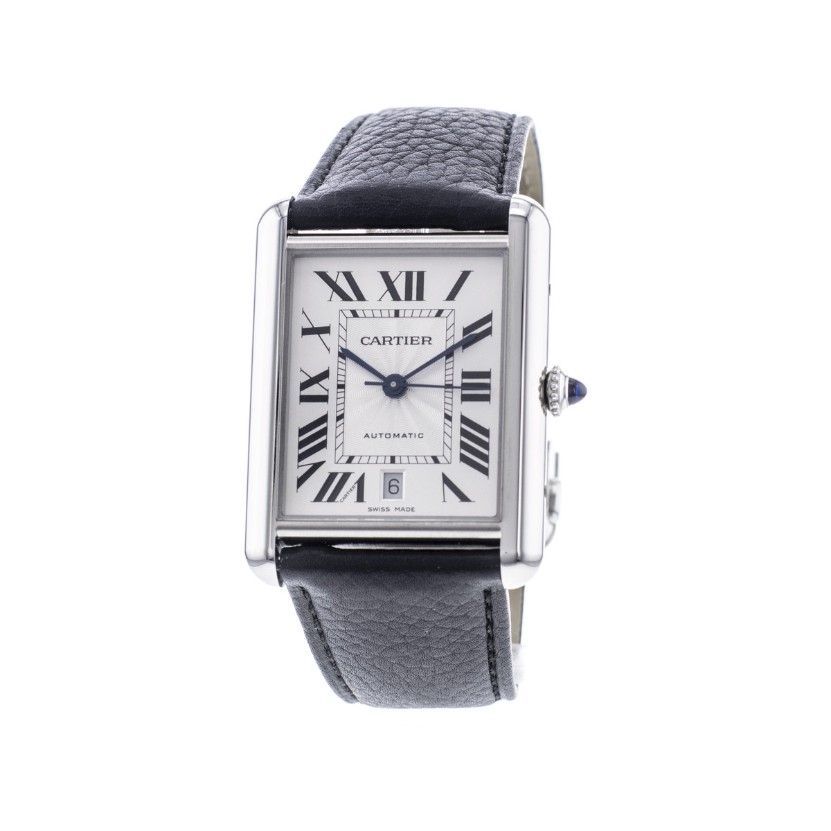 Montre d'occasion CARTIER Tank Must XL homme automatique bracelet cuir d'origine - vue 4