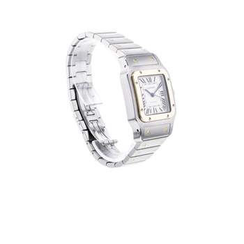 Montre d'occasion CARTIER Santos Galbée XL homme automatique bracelet or jaune 750/000 et acier