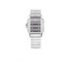 Montre d'occasion CARTIER Santos Galbée XL homme automatique bracelet or jaune 750/000 et acier - vue D4