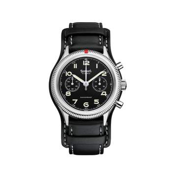 Montre d'occasion HANHART 1882 417ES - 42mm homme mécanique bracelet cuir d'origine