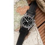 Montre d'occasion HANHART 1882 417ES - 42mm homme mécanique bracelet cuir d'origine - vue D3