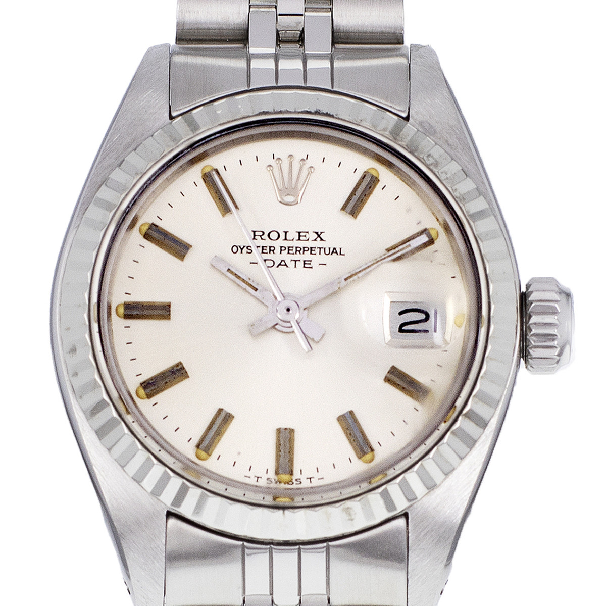 Montre d'occasion ROLEX DateJust Lady femme mouvement automatique certifié (cosc) bracelet acier - vue D1