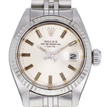 Montre d'occasion ROLEX DateJust Lady femme mouvement automatique certifié (cosc) bracelet acier - vue D1