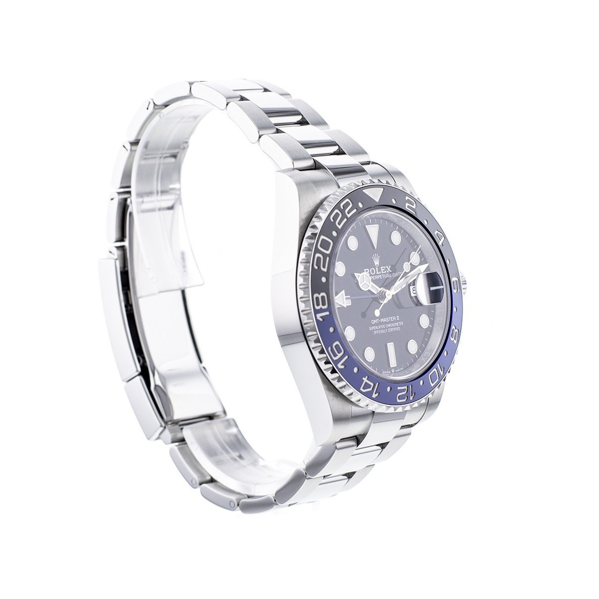 Montre d'occasion ROLEX GMT-Master II Batman homme mouvement automatique certifié (cosc) bracelet acier - vue 2